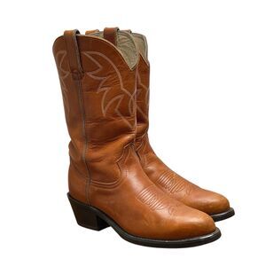Durango Farm 'N Ranch Cowboy Western Boots Men’s Size 7.5 D Brown Leather (HF16)